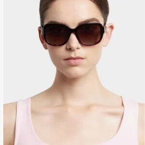 Kate Spade NY Laney Rectangular Sunglasses Polarized Glasses Tortoise Brown